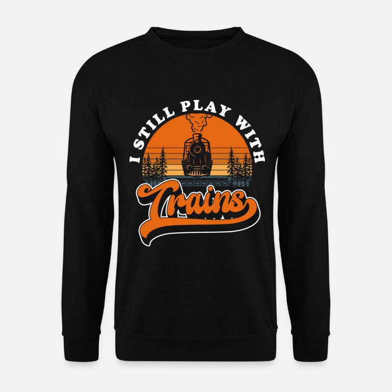 Eisenbahn Abfahrt Modelleisenbahn - Unisex Pullover - Schwarz