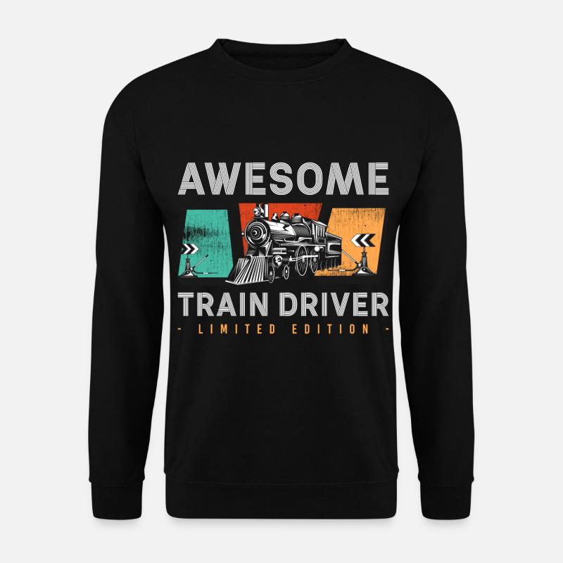 Zugführer Eisenbahner Beruf Bahnhof - Unisex Pullover - Schwarz