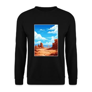 Goblin Valley State Park Vintage voyage affiche WPA - Sweat-shirt Unisexe - noir - Devant - Alina (178cm) & Michal (187cm)