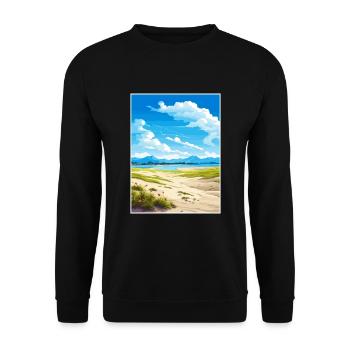 Parc national de la vallée de Kobuk Alaska affiche de voyage - Sweat-shirt Unisexe - noir - Devant - Alina (178cm) & Michal (187cm)