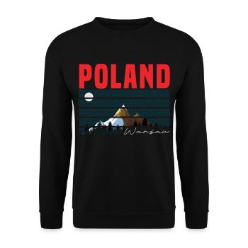 Pologne Varsovie - Sweat-shirt Unisexe - noir - Devant - Alina (178cm) & Michal (187cm)