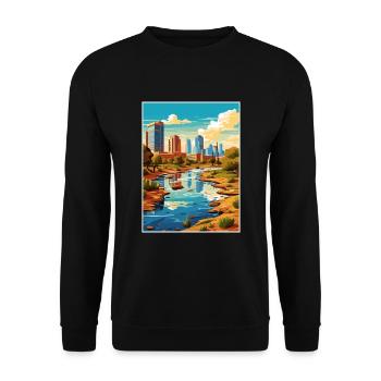 Phoenix Arizona Vintage voyage affiche WPA Souvenir - Sweat-shirt Unisexe - noir - Devant - Alina (178cm) & Michal (187cm)