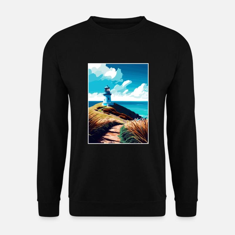 Cape Reinga Neuseeland Vintage Reiseposter WPA - Unisex Pullover - Schwarz