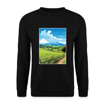 Havelock Nord-Neuseeland Vintage-Reiseposter - Unisex Pullover - Schwarz - Vorne - Alina (178cm) & Michal (187cm)