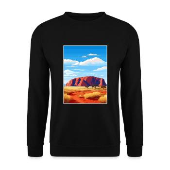 Souvenir du parc national d’Uluru Kata Tjuta en Australie - Sweat-shirt Unisexe - noir - Devant - Alina (178cm) & Michal (187cm)