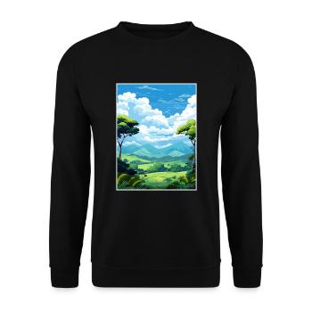 Daintree Rainforest Australie déco affiche de voyage - Sweat-shirt Unisexe - noir - Devant - Alina (178cm) & Michal (187cm)
