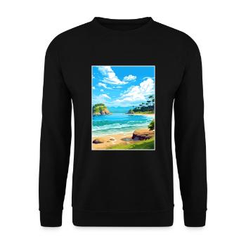 Parc national d’Abel Tasman Nouvelle-Zélande Souvenir - Sweat-shirt Unisexe - noir - Devant - Alina (178cm) & Michal (187cm)