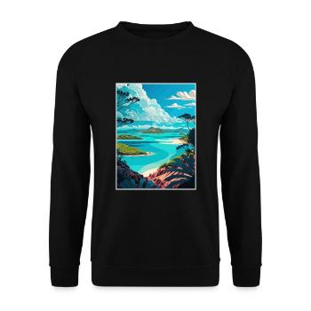 Whitsunday Australie Vintage voyage affiche WPA Art - Sweat-shirt Unisexe - noir - Devant - Alina (178cm) & Michal (187cm)