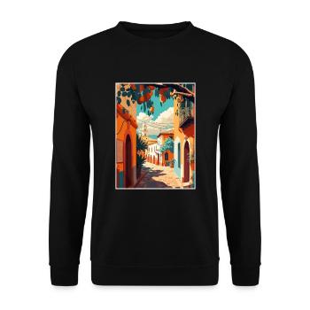 Oaxaca Decoration Vintage Travel Poster Souvenir - Unisex Sweatshirt - black - Front - Alina (178cm) & Michal (187cm)