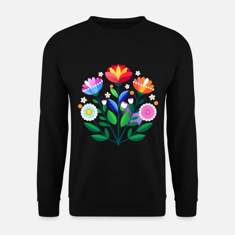 Subtile Bi Pride Blumen - Unisex Pullover - Schwarz