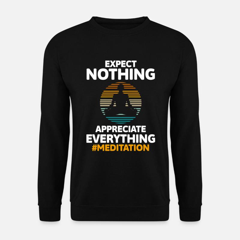 Yoga Buddhismus Namaste Bewusstsein - Unisex Pullover - Schwarz