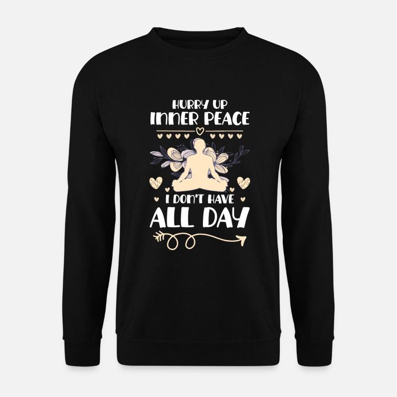 Yoga Heilung Namaste Achtsamkeit - Unisex Pullover - Schwarz