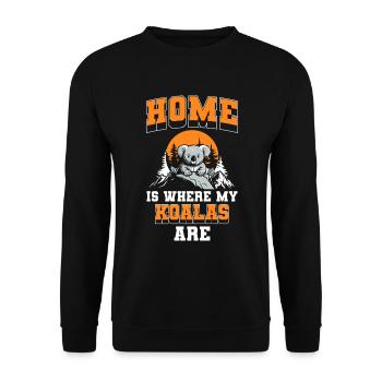 Koala Bear Bear Cute Zoo - Unisex Sweatshirt - black - Front - Alina (178cm) & Michal (187cm)