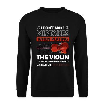 Musician, Violinist, Classical, String Instrument - Unisex Sweatshirt - black - Front - Alina (178cm) & Michal (187cm)