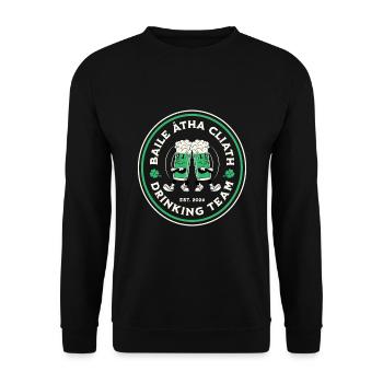 "Dublin Drinking Team 2024" - Irish Beer Lover - Unisex Sweatshirt - black - Front - Alina (178cm) & Michal (187cm)