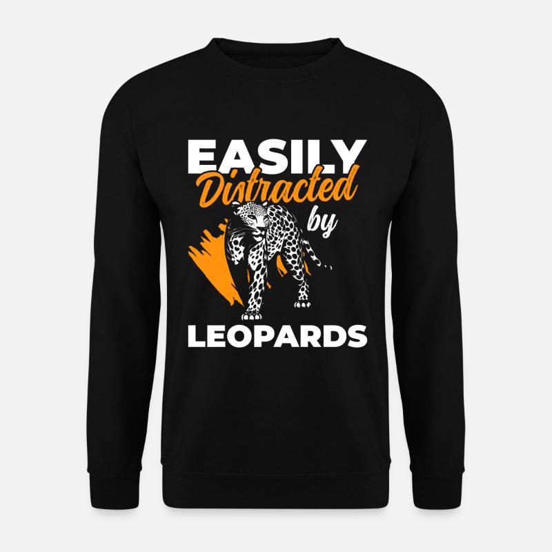 Léopard Chasse Gros Chat Animal - Sweat-shirt Unisexe - noir