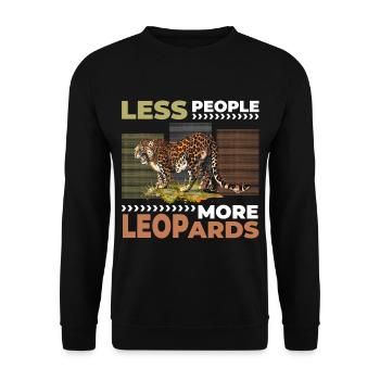 Safari Big Cat Cat Animal Welfare - Unisex Sweatshirt - black - Front - Alina (178cm) & Michal (187cm)
