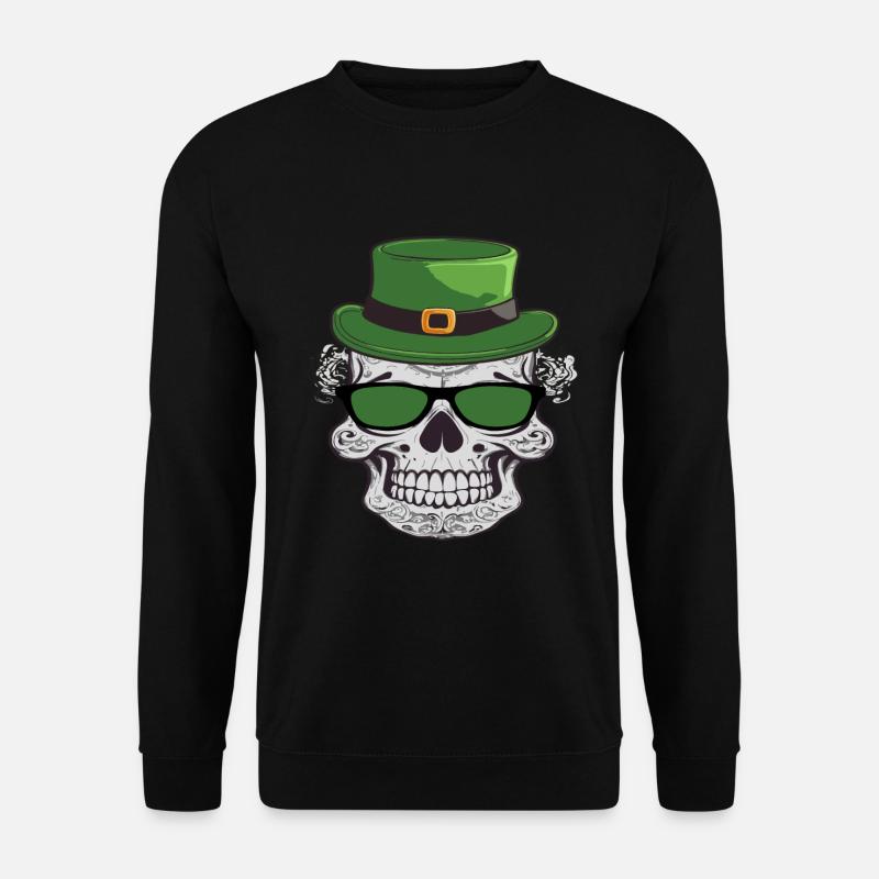 Skull Saint patrick's day - Unisex Sweatshirt - black