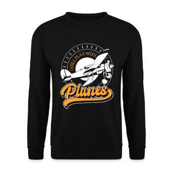 Modellflug Hobby Hobbypilot Testpilot - Unisex Pullover - Schwarz - Vorne - Alina (178cm) & Michal (187cm)