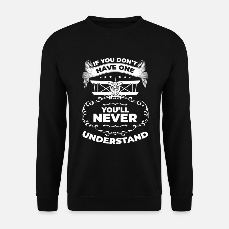Model Builder Modèle d’avion - Sweat-shirt Unisexe - noir