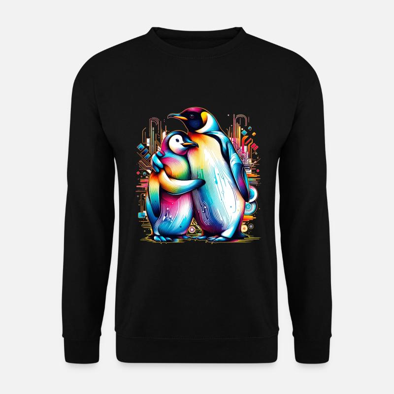 Colorful Embrace - Pride Penguins - Unisex Pullover - Schwarz