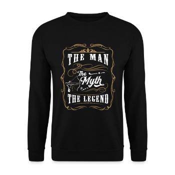 Sagittaire, Chasse, Viser, Cible - Sweat-shirt Unisexe - noir - Devant - Alina (178cm) & Michal (187cm)