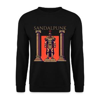 Sandalpunk - Unisex Sweatshirt - black - Front - Alina (178cm) & Michal (187cm)