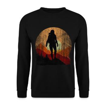 Woman Loves Hiking Hiking Hiking - Unisex Sweatshirt - black - Front - Alina (178cm) & Michal (187cm)