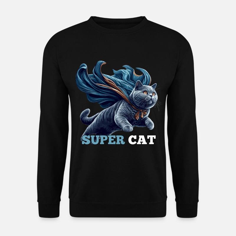 Super Cat BKH Blue Gift - Unisex Sweatshirt - black
