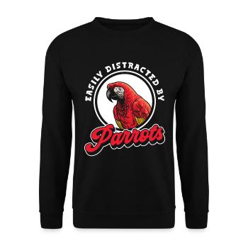 Plumes de perroquet Habitat Espèces d’oiseaux - Sweat-shirt Unisexe - noir - Devant - Alina (178cm) & Michal (187cm)