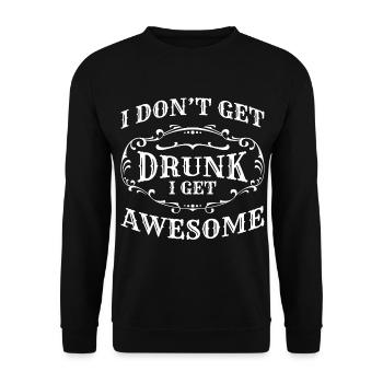 Bar Hopping Alcohol Drinking Sports - Unisex Sweatshirt - black - Front - Alina (178cm) & Michal (187cm)