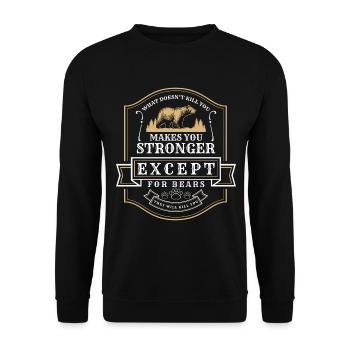 Wild Stärke Berlin - Unisex Pullover - Schwarz - Vorne - Alina (178cm) & Michal (187cm)