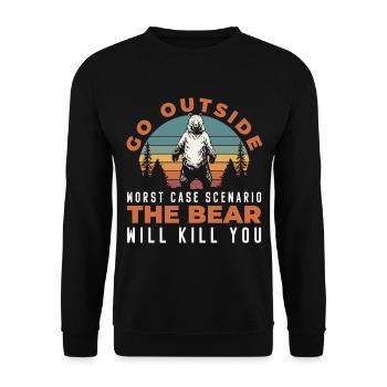 Wild Stark Berlin - Unisex Pullover - Schwarz - Vorne - Alina (178cm) & Michal (187cm)