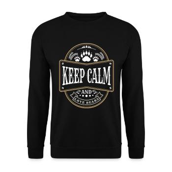 Wildnis Stärke Natur Berlin - Unisex Pullover - Schwarz - Vorne - Alina (178cm) & Michal (187cm)