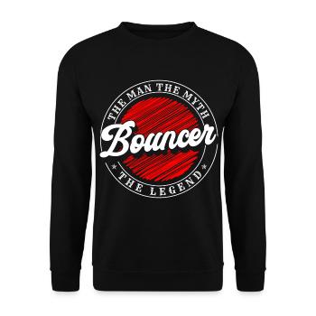 Security Bodyguard Aufpasser Chef - Unisex Pullover - Schwarz - Vorne - Alina (178cm) & Michal (187cm)