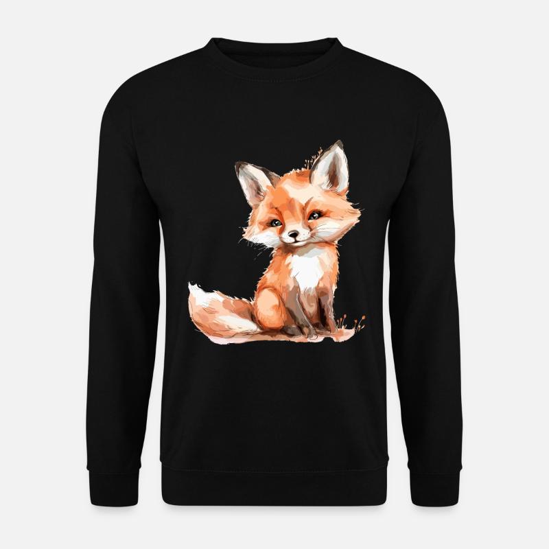 Baby fox, cute little fox - Unisex Sweatshirt - black