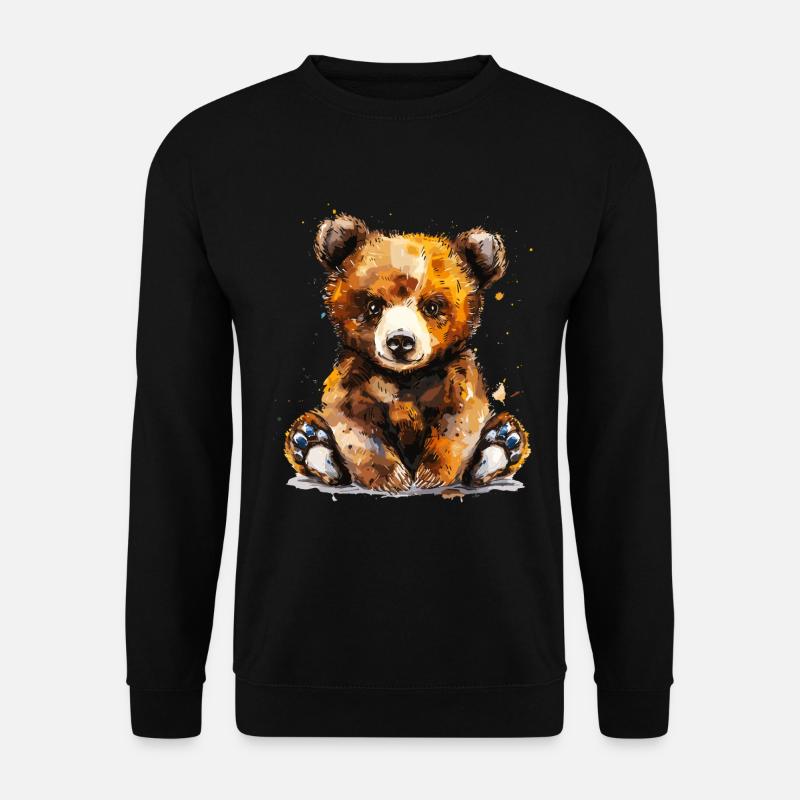 Baby-Grizzlybär - Unisex Pullover - Schwarz