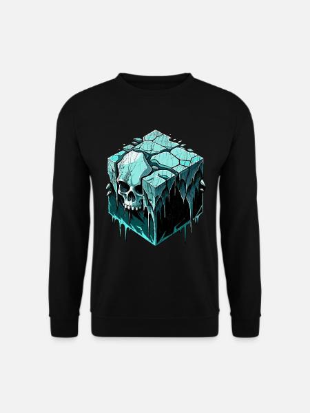 Ice-cube Skull // Skull FS0200 - Unisex Sweatshirt - black