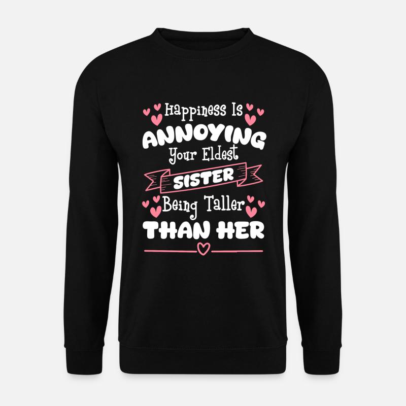 Geschwister Kind Baby Herz - Unisex Pullover - Schwarz