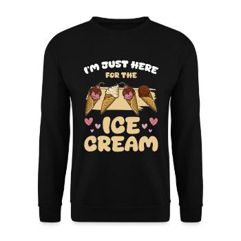 Eiswaffel Sommer Süßigkeiten Geschmack - Unisex Pullover - Schwarz - Vorne - Alina (178cm) & Michal (187cm)