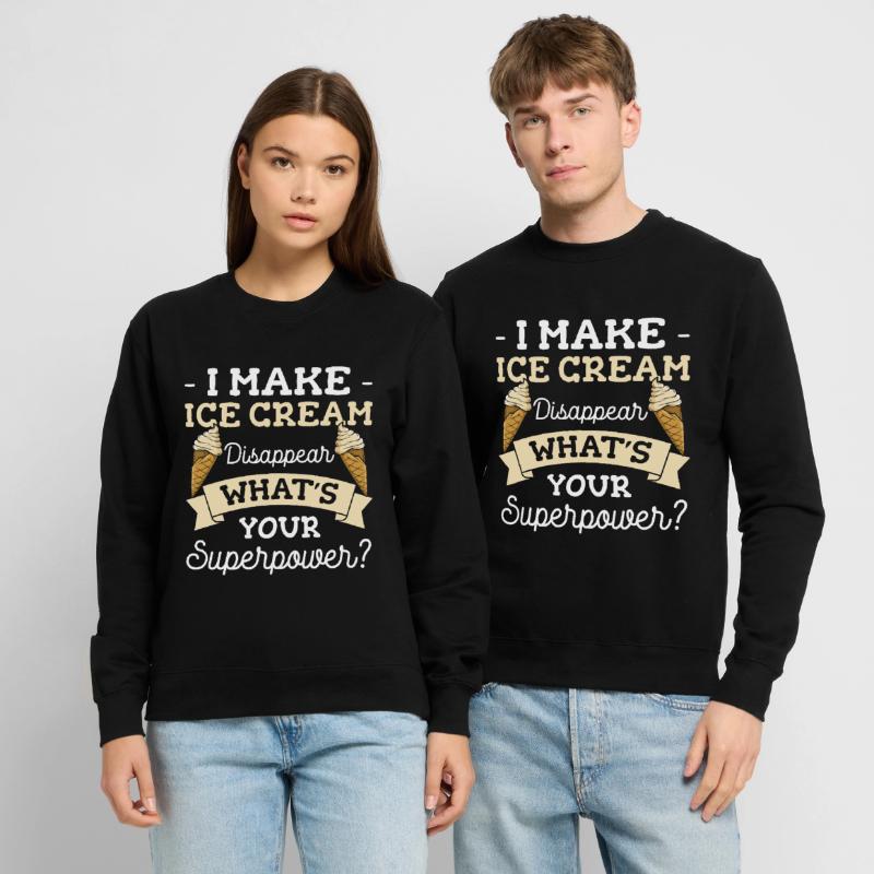 Crème glacée Boule de crème glacée Snacking Crème glacée Sweat-shirt Unisexe