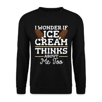 Ice Cream Summer - Unisex Sweatshirt - black - Front - Alina (178cm) & Michal (187cm)
