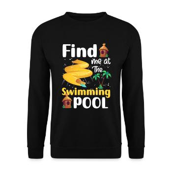 Pool Summer Diving - Unisex Sweatshirt - black - Front - Alina (178cm) & Michal (187cm)