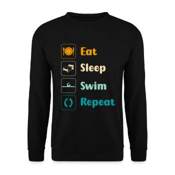 Pool Water Cooling Friends - Unisex Sweatshirt - black - Front - Alina (178cm) & Michal (187cm)