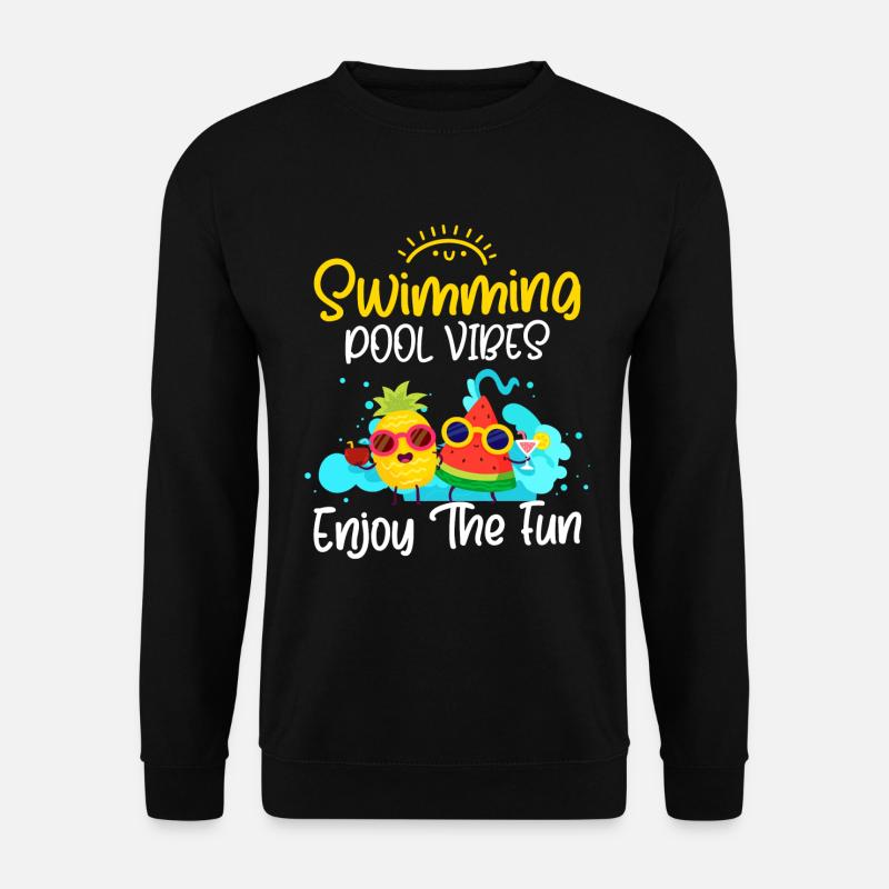 Pool Holidays Bathing - Unisex Sweatshirt - black