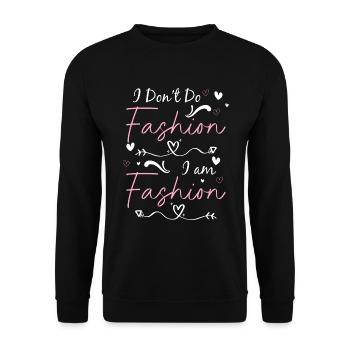 Fashion Clothing Trend - Unisex Sweatshirt - black - Front - Alina (178cm) & Michal (187cm)