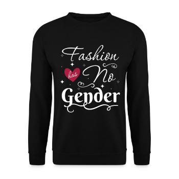 Shopping Fashion Queen Trend - Unisex Sweatshirt - black - Front - Alina (178cm) & Michal (187cm)