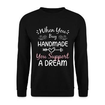Shopping Style Fashion Show - Unisex Sweatshirt - black - Front - Alina (178cm) & Michal (187cm)