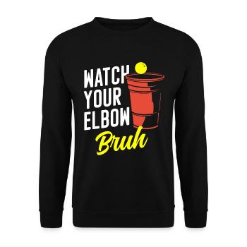 Beerpong Alkohol Pong Besaufen - Unisex Pullover - Schwarz - Vorne - Alina (178cm) & Michal (187cm)