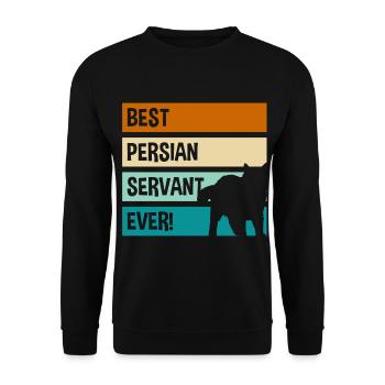 Katze Katzendame Chefin Katzenmama - Unisex Pullover - Schwarz - Vorne - Alina (178cm) & Michal (187cm)
